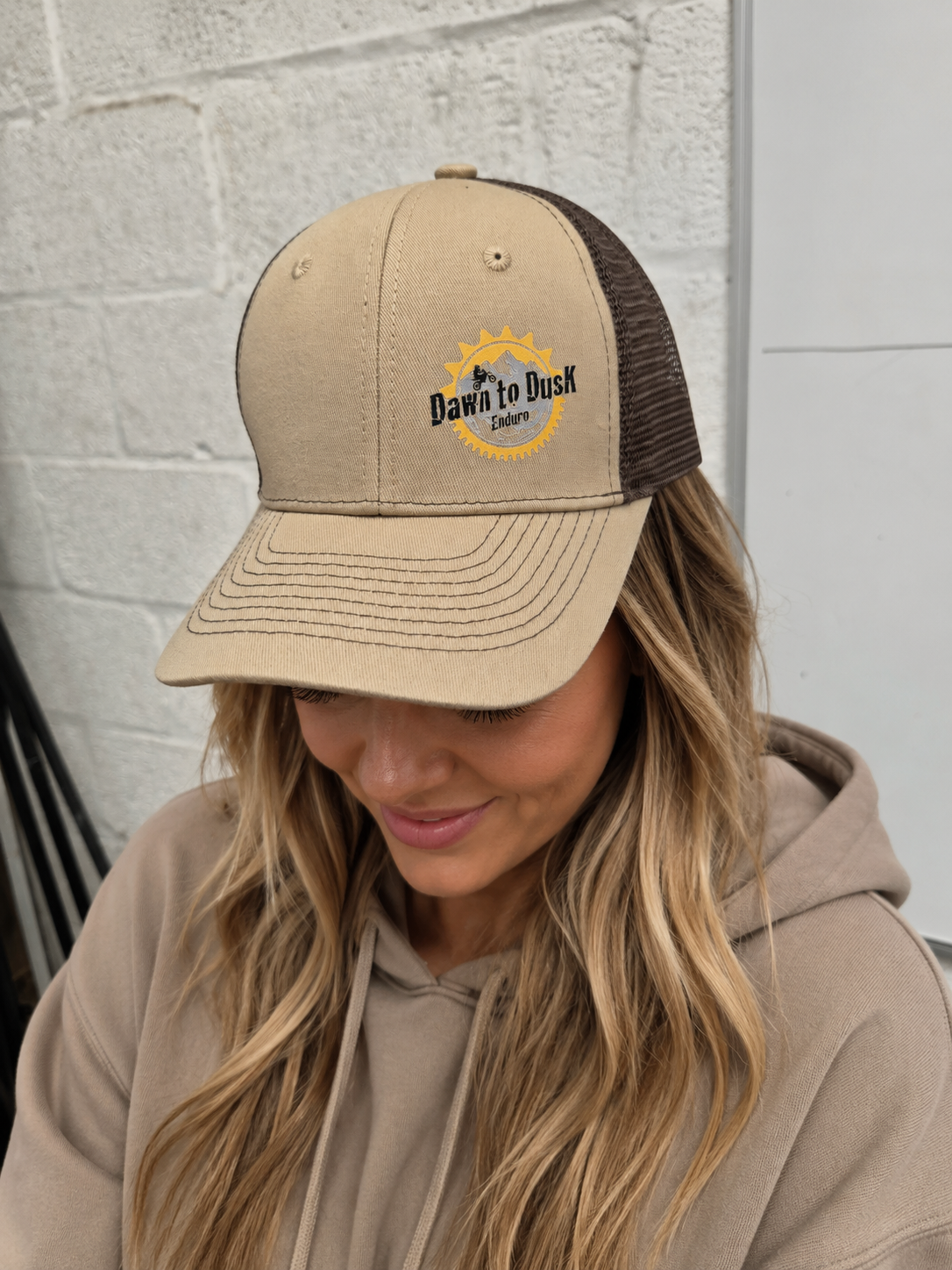 Cream / Brown Trucker Hat