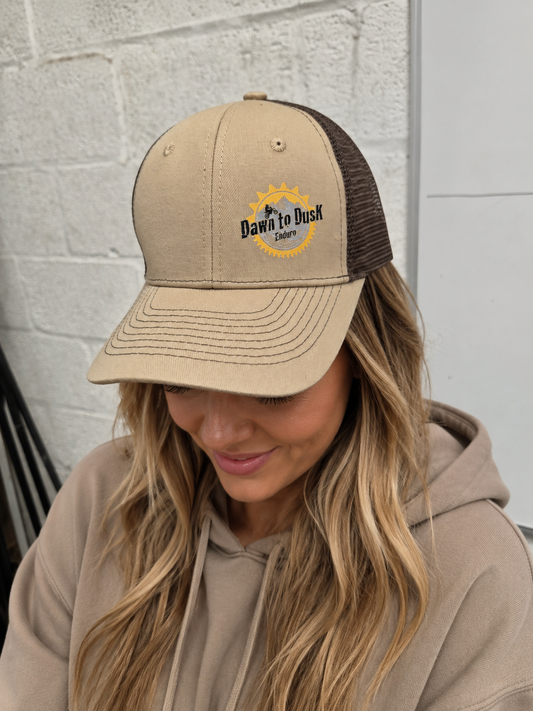 Cream / Brown Trucker Hat