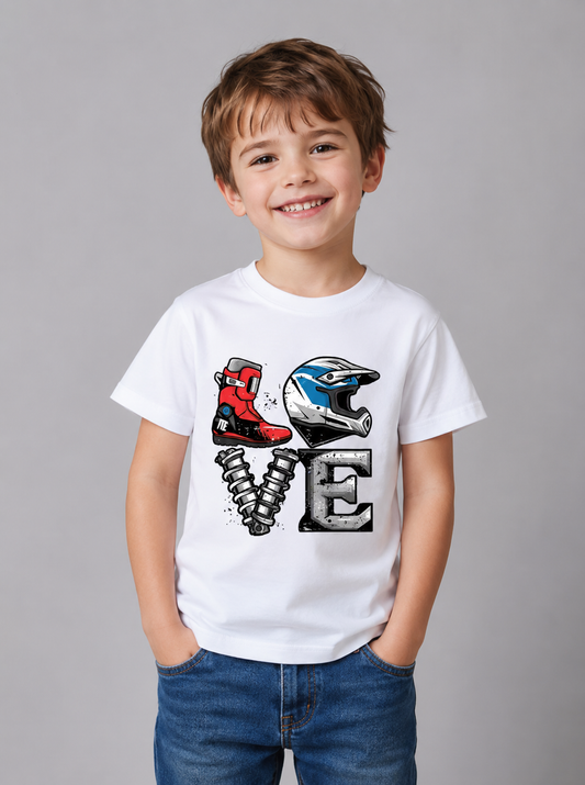 Childrens LOVE Tshirt, White