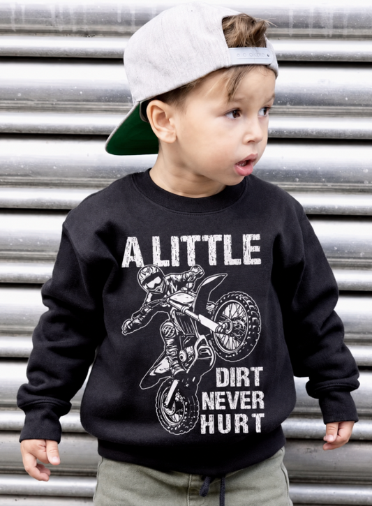 Childrens Dirt Never Hurt Black Jumper