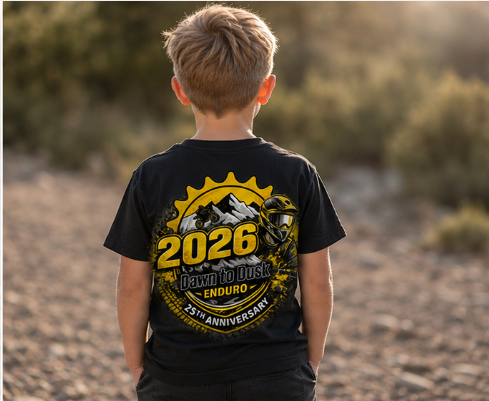 Childrens Dawn to Dusk 2026 25th ANNIVERSARY Tshirt